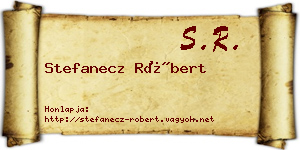 Stefanecz Róbert névjegykártya