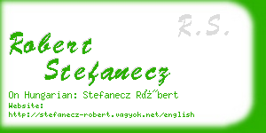 robert stefanecz business card
